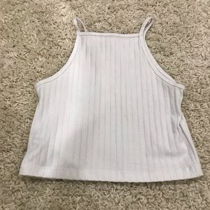 Forever 21 White Halter Crop Top